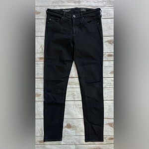 AG Adriano Goldschmied Black Legging Super Skinny Ankle Jeans Size 26